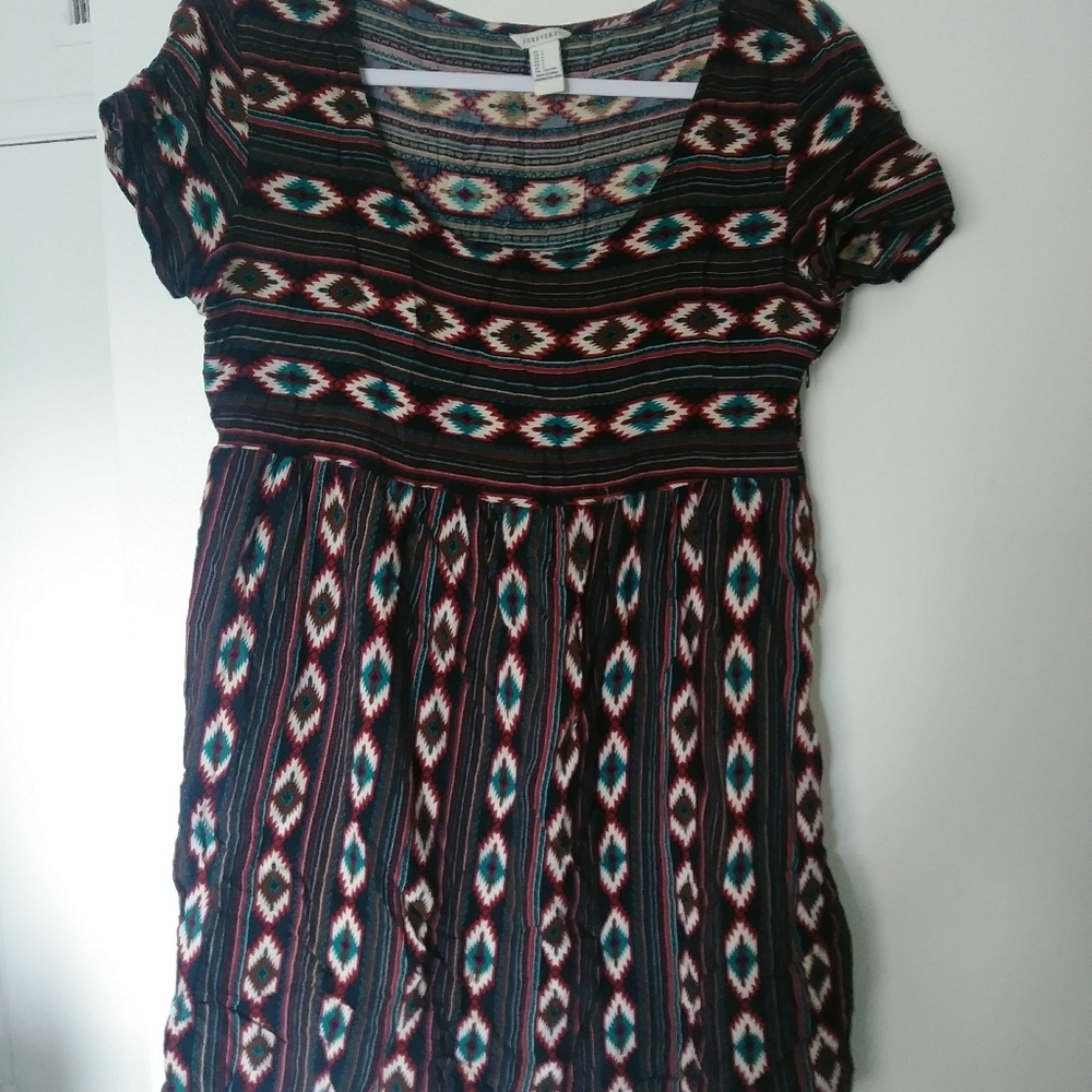 Aztec print dress
